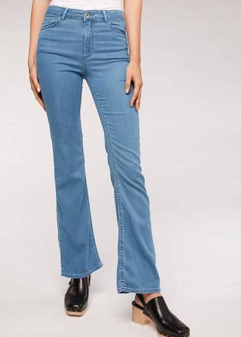 Blugi Calzedonia Eco Light Flared Denim Dama Albastri | RO2576PQ