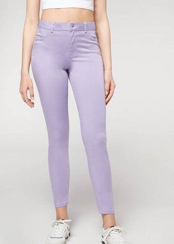 Blugi Calzedonia Eco Light Push Up Denim Dama Violet | RO2584WY