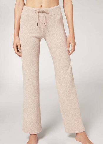 Colanti Calzedonia Cashmere Drept Dama Bej | RO2627SO