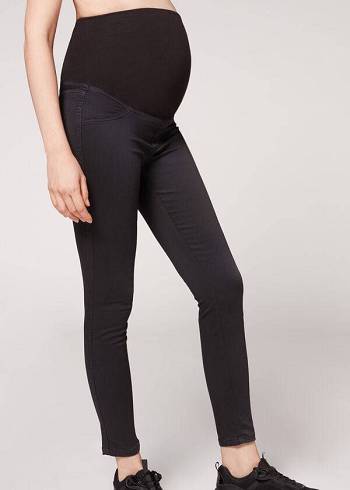 Colanti Calzedonia Maternity Jean Sport Dama Negrii | RO2748YU