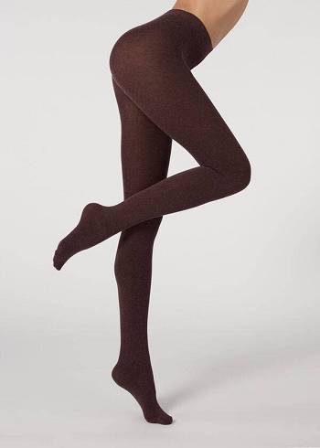 Colanti Calzedonia Soft Modal and Cashmere Blend Opaque Dama Rosii | RO1063MA