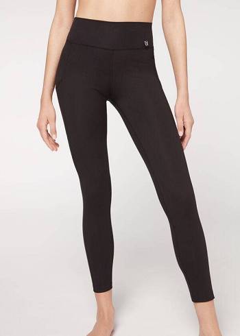 Colanti Calzedonia Soft Touch Atletism Dama Negrii | RO2690LH