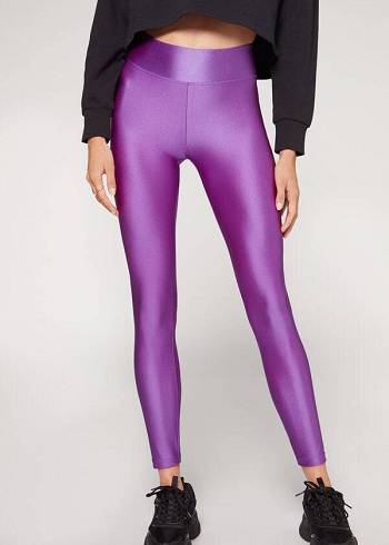 Colanti Calzedonia Super Shiny Dama Violet | RO2691KI