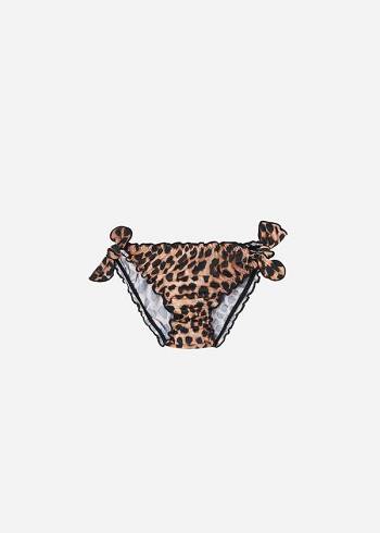 Costume De Baie Calzedonia Animal Print Bottom Bilbao Copii Negrii Maro | RO3019LH