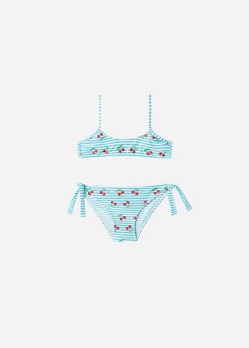 Costume De Baie Calzedonia Cherry Two-Piece Ariel Copii Albastri | RO3037QZ