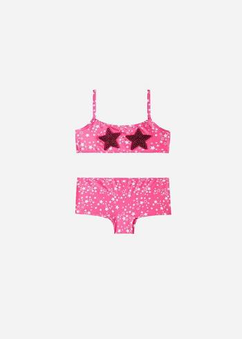 Costume De Baie Calzedonia Star Two-Piece Jam Copii Roz | RO3049HK