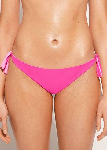 Pantaloni De Bikini Calzedonia Bow Brazilian Indonesia Eco Dama Roz | RO1301RW