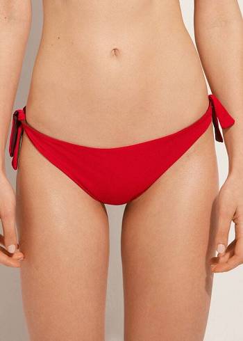 Pantaloni De Bikini Calzedonia Bow Brazilian Indonesia Eco Dama Rosii | RO1303YU