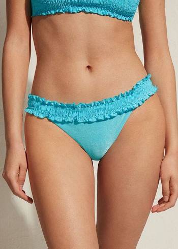 Pantaloni De Bikini Calzedonia Brazilian Formentera Dama Turcoaz | RO1308AP