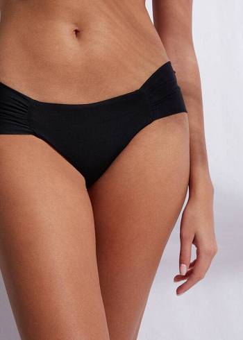 Pantaloni De Bikini Calzedonia Brazilian Indonesia Eco Dama Negrii | RO1311FM