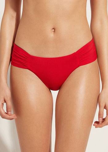 Pantaloni De Bikini Calzedonia Brazilian Indonesia Eco Dama Rosii | RO1315KI