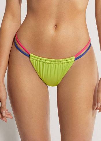 Pantaloni De Bikini Calzedonia Brazilian String Tokyo Eco Dama Verzi | RO1346VD