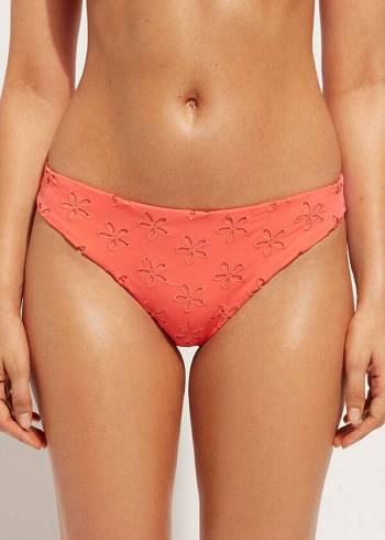 Pantaloni De Bikini Calzedonia Corfù Dama Corai Portocalii | RO1372VD