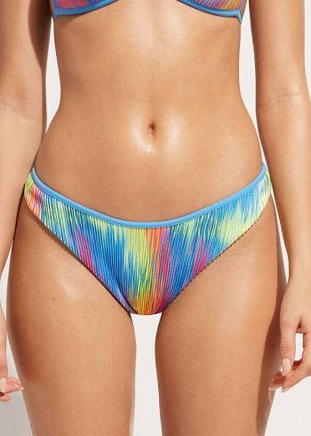 Pantaloni De Bikini Calzedonia High-Cut Brazilian Maiorca Dama Colorati | RO1442GL