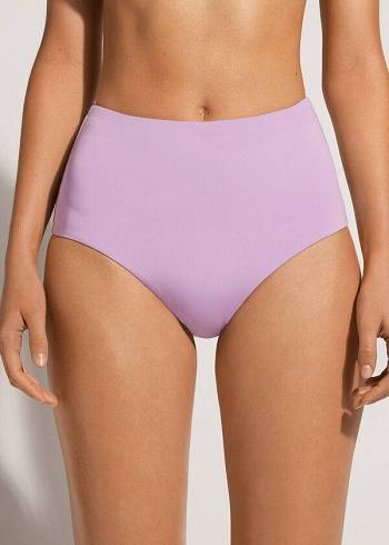 Pantaloni De Bikini Calzedonia High Shaper Talie Indonesia Eco Dama Violet | RO1404EX