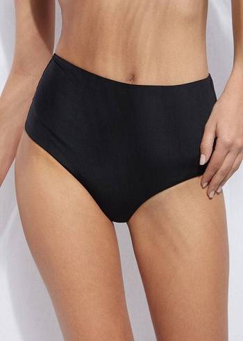 Pantaloni De Bikini Calzedonia High Shaper Talie Indonesia Eco Dama Negrii | RO1407YU