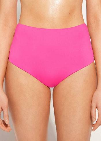 Pantaloni De Bikini Calzedonia High Shaper Talie Indonesia Eco Dama Roz | RO1409IS