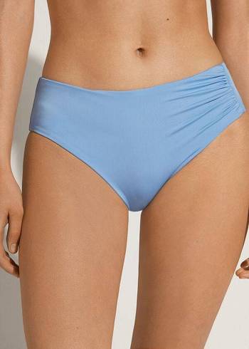 Pantaloni De Bikini Calzedonia High Talie Indonesia Eco Dama Albastri | RO1424VD