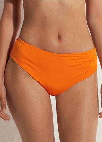 Pantaloni De Bikini Calzedonia High Talie Indonesia Eco Dama Portocalii | RO1427MA