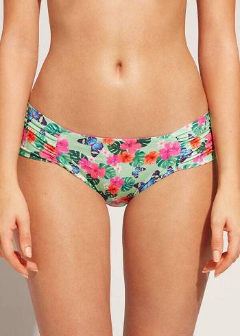 Pantaloni De Bikini Calzedonia Ruffled Malibu Dama Colorati | RO1531MA