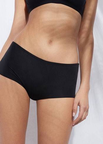 Pantaloni De Bikini Calzedonia Shorts Indonesia Eco Dama Negrii | RO1553CE