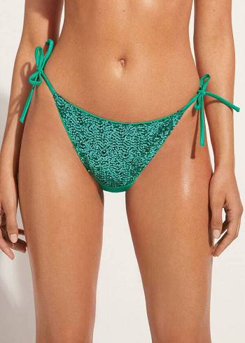 Pantaloni De Bikini Calzedonia String Cannes Dama Verzi | RO1584QZ