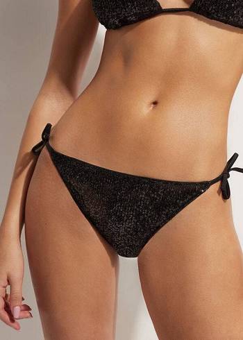 Pantaloni De Bikini Calzedonia String Cannes Dama Negrii | RO1585WY