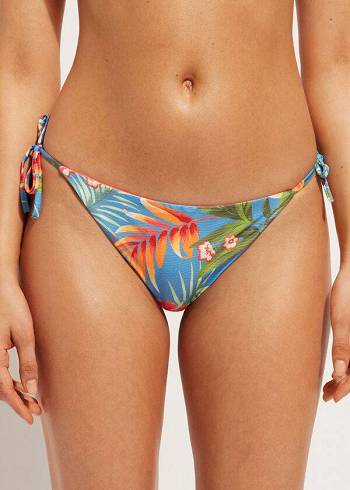 Pantaloni De Bikini Calzedonia String Maui Dama Verzi | RO1606VD