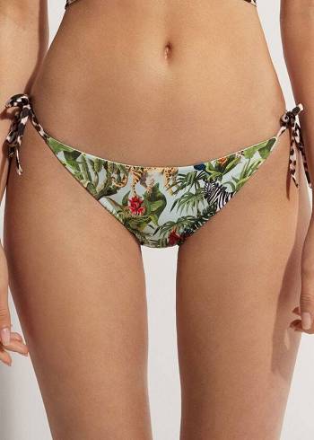 Pantaloni De Bikini Calzedonia String Nairobi Eco Dama Verzi | RO1611WY