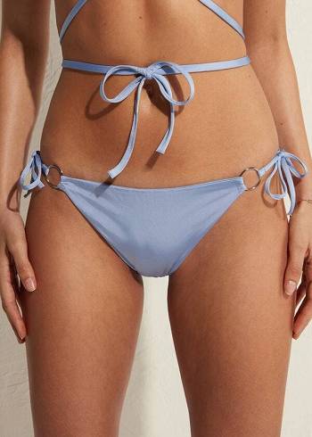 Pantaloni De Bikini Calzedonia String Tie Abu Dhabi Dama Albastri | RO1619PQ