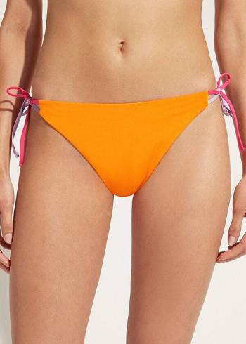 Pantaloni De Bikini Calzedonia String Tokyo Dama Portocalii | RO1624GL