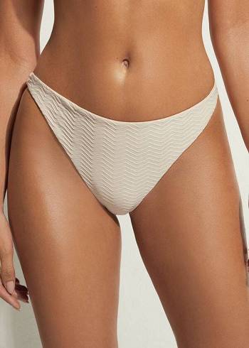 Pantaloni De Bikini Calzedonia The Hamptons Dama Bej | RO1628LH