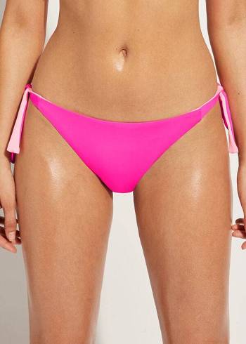 Pantaloni De Bikini Calzedonia Tied Indonesia Eco Dama Roz | RO1650GL