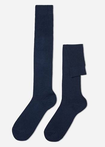 Sosete Calzedonia Long with Cashmere Barbati Bleumarin | RO2786DN