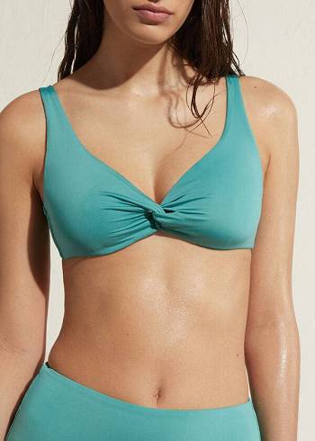 Topuri De Bikini Calzedonia Balconette Indonesia Eco Dama Turcoaz | RO1667YU