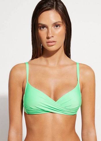 Topuri De Bikini Calzedonia Căptușită Triangle Indonesia Eco cobey Dama Verde Menta | RO1912JJ