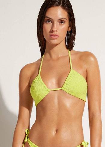 Topuri De Bikini Calzedonia Drawstring Bandeau Bangkok Dama Verzi | RO1708XF