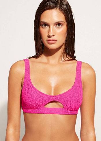 Topuri De Bikini Calzedonia Tank-style Cut Out Miami Dama Roz | RO2006UT