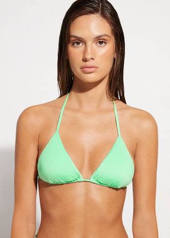 Topuri De Bikini Calzedonia Triangle String Indonesia Eco rosa Dama Verde Menta | RO2042JJ