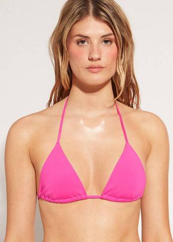 Topuri De Bikini Calzedonia Triangle String Indonesia Eco rosa Dama Roz | RO2044LH