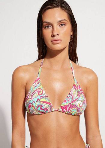 Topuri De Bikini Calzedonia Triangle String Londra Dama Rosii | RO2051MA