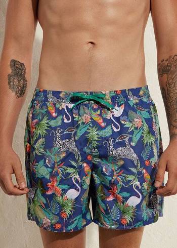 Trunchi De Baie Calzedonia Formentera Barbati Verzi Albastri | RO2919RW