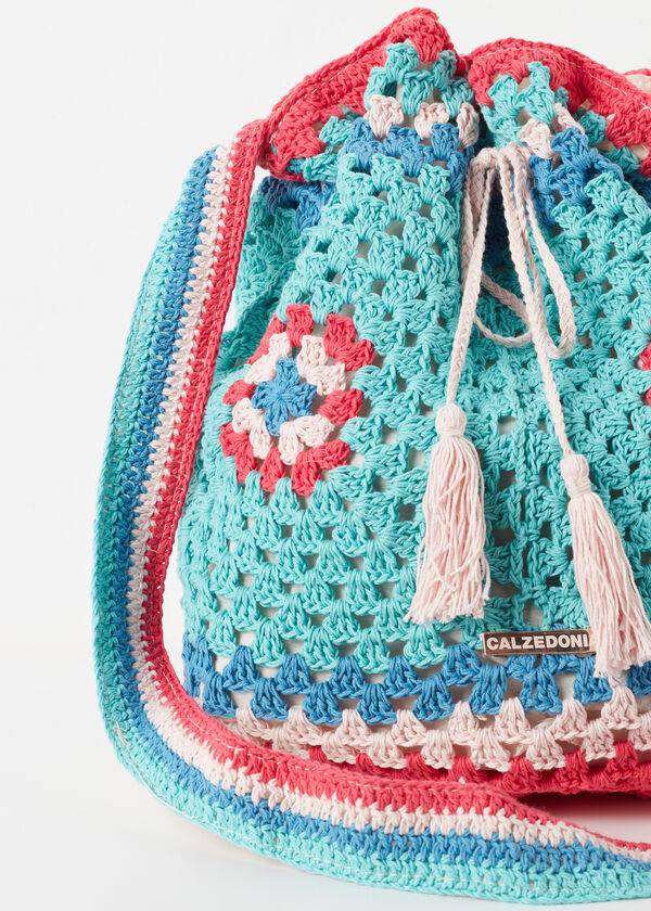 Accesorii Calzedonia Crochet Beach Bag Dama Turcoaz Albastri | RO1274EX