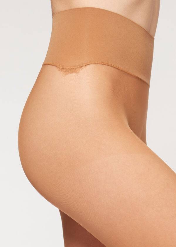 Colanti Calzedonia 20 Denier Essential Invisible Sheer Dama Kaki | RO1141MA