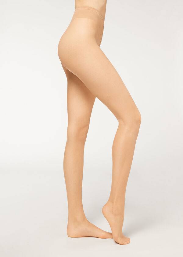 Colanti Calzedonia 8 Denier Resistant Sheer Dama Kaki | RO1215CE