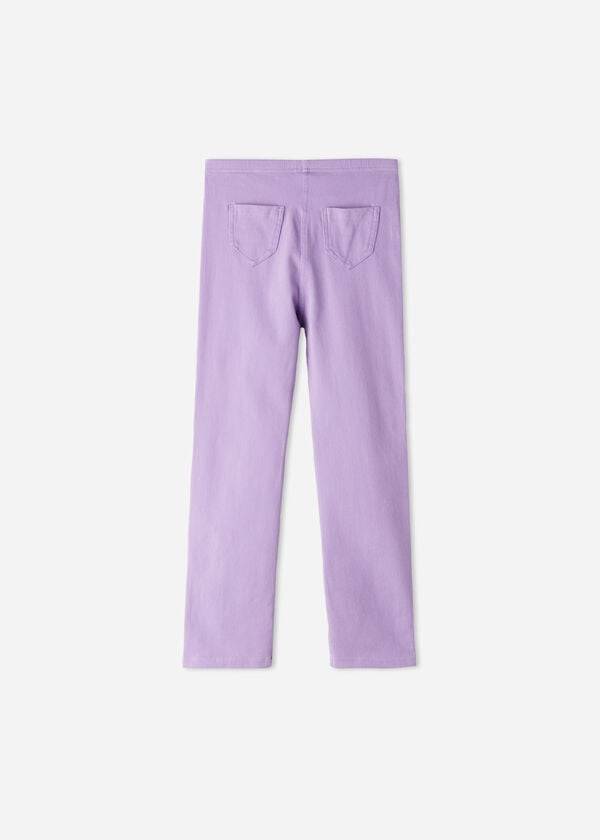 Colanti Calzedonia Denim jeggings Copii Violet | RO3131TV