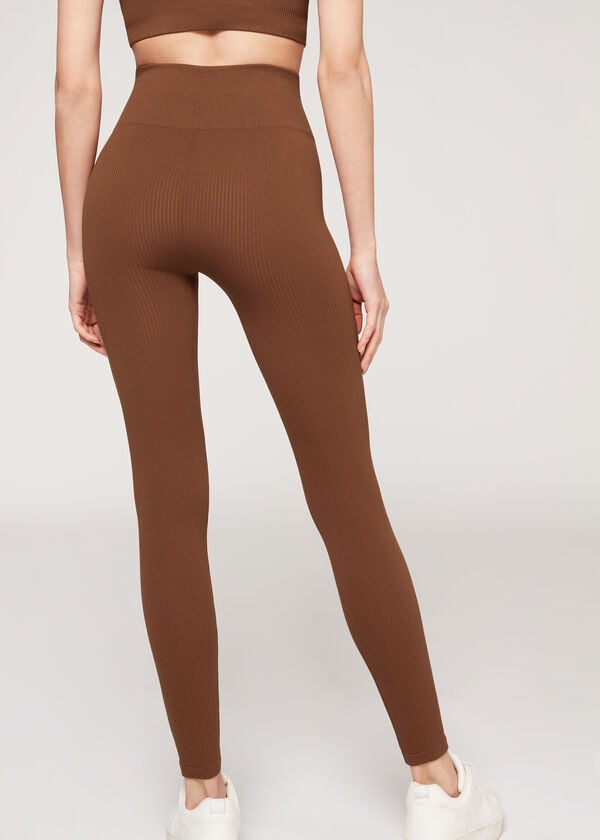 Colanti Calzedonia Fine Cu Nervuri Seamless Sport Dama Maro | RO2649IS