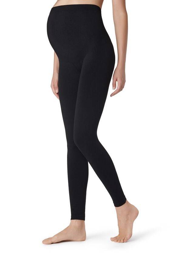 Colanti Calzedonia Maternity Opaque Footless Dama Negrii | RO2750RW