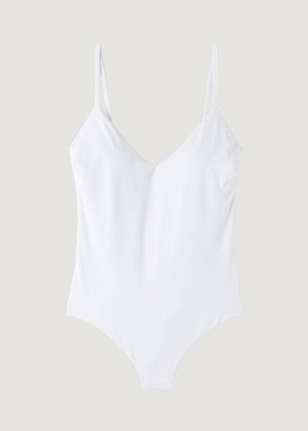 Costume De Baie Calzedonia Căptușită One-Piece Indonesia Dama Albi | RO2181MA