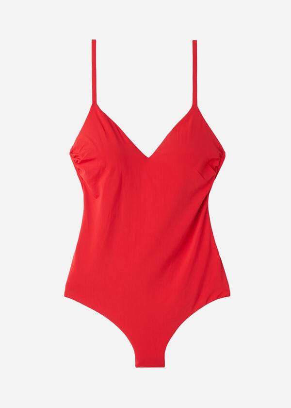 Costume De Baie Calzedonia Căptușită One-Piece Indonesia Dama Rosii | RO2182QZ